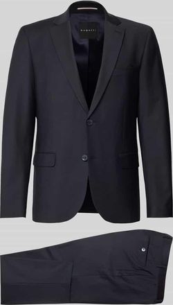 Bugatti Regular Fit Anzug mit 2-Knopf-Sakko in Marine, Gr&ouml;&szlig;e 26