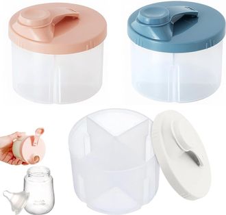 OEM Juego De 3 Dispensadores De Leche Para Beb&eacute;s, Caja Dispensadora De Leche En Polvo, Contenedor Port&aacute;til Para Almacenar Leche En Polvo Y Suplementos