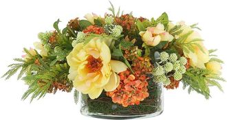 Creative Displays Inc. Handmade Hydrangea & Pampas Fall Centerpiece In Wood Planter