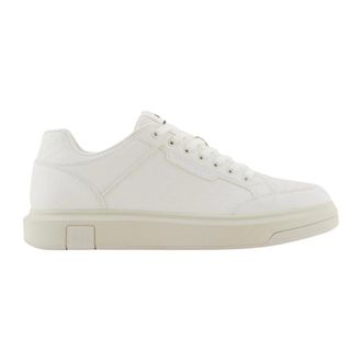 A|X Armani Exchange Sneakers, male, White, 5 UK, White Logo Pattern Low-Top Trainers