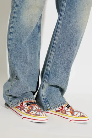 Dolce & Gabbana DG Sailing Shoes With Carretto Print, Womens, Multicolour