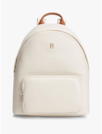 Tommy Hilfiger Womens Monogram Dome Backpack - White