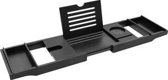 OEM Estanter&iacute;a De Ba&ntilde;o De Bamb&uacute;, Longitud Ajustable, Dise&ntilde;o Independiente, Color Negro