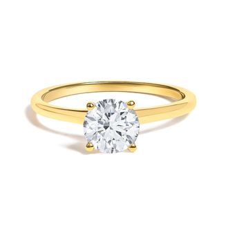 House of Brilliance 14K Gold Round Lab Grown Diamond Solitaire Engagement Ring