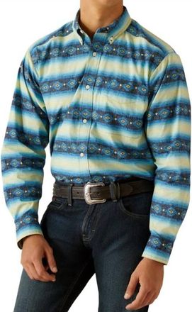Ariat Penn Aztec Print Classic Shirt Regular In Blue/multi
