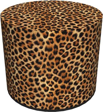 OEM Puf Impermeable Codura Para Hogar Y Jard&iacute;n - Estampado De Leopardo, Elegante, C&oacute;modo, Estable, Con Cremallera, 40 Cm, Bertoni