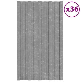 Berkfield Home Roof Panels 36 pcs Galvanised Steel Silver 80x45 cm