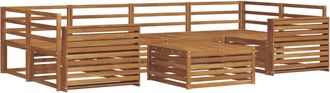 vidaXL Conjunto De Sof&aacute;s De Exterior 7 Uds. Natural Vidaxl