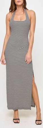 L*Space London Halter Midi Dress in See Both Sides Stripe at Nordstrom Rack, Size Large
