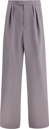 Dries Van Noten Preaches Bis wijde broek - Dames - Broeken - Grijs - Maat: 4XL Zijde