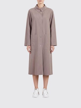 Herno Single-Breasted Knee-Length Jersey Trench Coat with Classic Collar