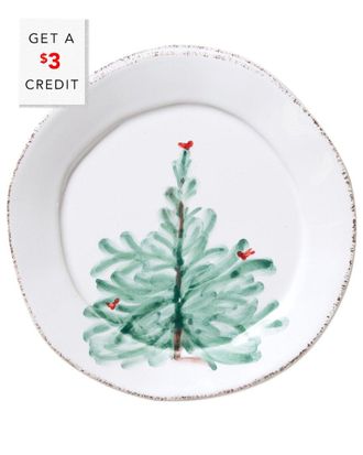 Vietri Vietri Lastra Holiday Canape Plate With $4 Credit