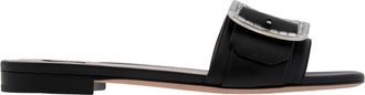 Bally Janna Crystal Buckle Slide Sandals, Brand Size 40 ( US Size 9.5 )