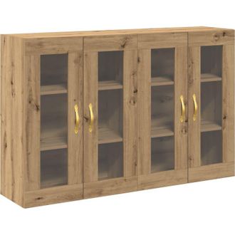vidaXL Vidaxl - Armario De Pared 2 Pcs Roble Artisan 69.5 X 34 X 90 Cm