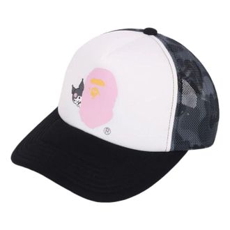A Bathing Ape (WMNS) A Bathing Ape x Kuromi ABC Camo Mesh Cap Black 1M23-280-901
