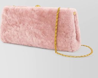 By Malene Birger shearling leather clutch bag