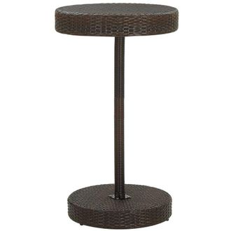 vidaXL Mesa De Jard&iacute;n De Rat&aacute;n Sint&eacute;tico Marr&oacute;n 60,5x106 Cm Vidaxl