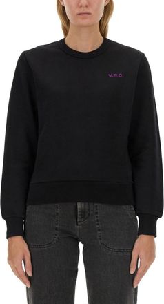A.P.C. Black Logo Crew Neck Sweatshirt