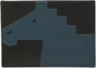 Herm&egrave;s Pre-owned Cheval Picto Card Holder - Dames - Vintage Accessoires - Zwart - ONE Size - Leer - Vintage