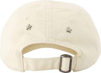 Golden Goose Unisex Journey Cap - Golden Goose Deluxe Brand Cotton Ivory Accessories Hats