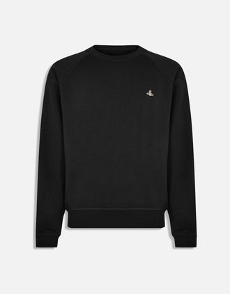 Vivienne Westwood Mens Mens Jet Black Vivienne Westwood Raglan Sweatshirt - Size: 36