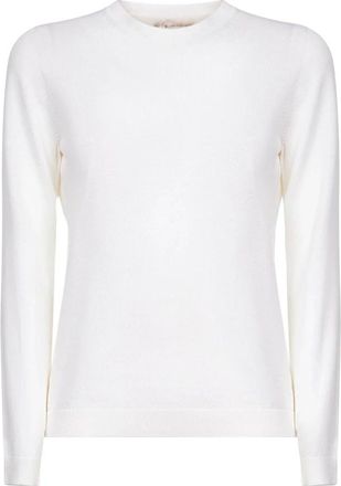 Paolo Fiorillo Truien & Vesten, Heren, Wit, 3Xs, Trui met ronde hals