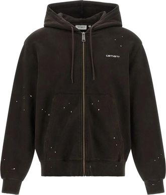 Carhartt Work in Progress Hooded Painter Jacket - Heren - Vesten met rits - Bruin - XL - Katoen - Hoodies & sweatvesten