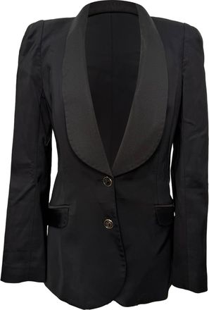 Temperley London Madeleine Tuxedo Jacket in Black in Polyester