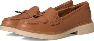 Clarks Westlynn Bella Womens Flat Shoes Tan : 6.5 B - Medium, Leather/Suede