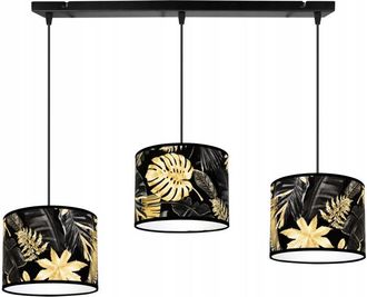 OEM L&aacute;mpara De Techo Colgante, Pantalla, Flores Doradas, Led