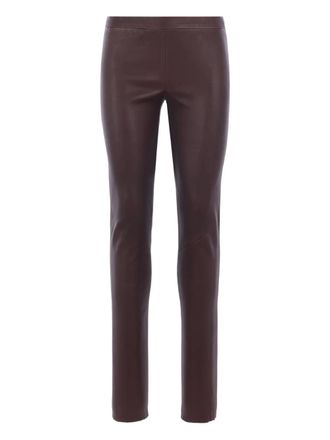 Arma Arma leather trousers - women - Lambskin/Spandex/Elastane/Cotton - 36 - Red
