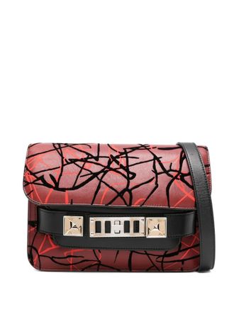 Proenza Schouler scribble-print clasp shoulder bag - women - Polyurethane - One Size - Red