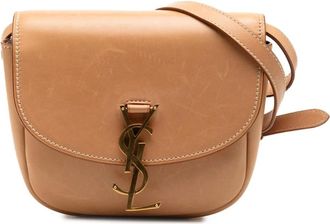 Saint Laurent Pre-owned Cross Body Bags, female, Brown, Size: ONE SIZE Pre-owned Saddle Leather Bag