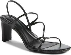 Open Edit Pia Slingback Sandal in Black Snake at Nordstrom Rack, Size 5.5