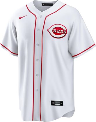 Nike Ken Griffey Jr. Cincinnati Reds Retired Nike Mens MLB Replica Jersey in White | T770REAHQNP-1Z0
