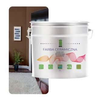 OEM Pintura Cer&aacute;mica Para Paredes, Lavable, Marr&oacute;n, 2 L, Resistente A Las Manchas