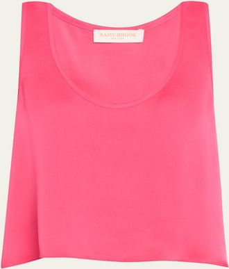 Ramy Brook Margaret Cropped Racerback Tank Top