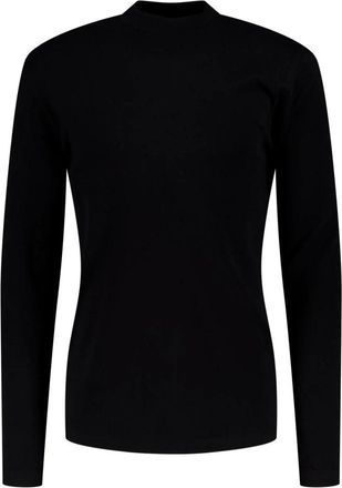 Kiefermann Erwien Ronde Hals Gebreid - Dames - Longsleeves - Zwart - 2XL - Katoen - Tops