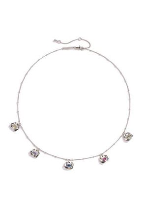 Classicharms Iris Colored Cubic Zirconia Charms Necklace in Silver at Nordstrom