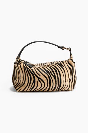 H&M Crossbody-Tasche aus Leder - Schwarz/Zebra-Imitat
