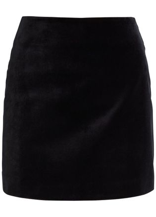 Blaz&eacute; Milano Jealousy Coci Velvet Mini Skirt - Black - 0 (UK6 / XS)