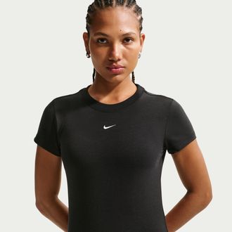 Nike Womens Nike Sportswear Chill Knit T-Shirt in Black | FV5508-010