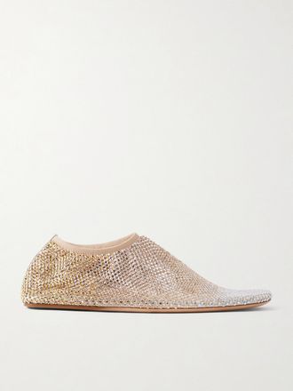 CHRISTOPHER ESBER Ballerine In Mesh Ombr&eacute; Con Cristalli Minette - Oro
