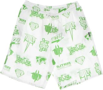 Iuter Horns Allover Boardshort White Zwembroek - Heren - Strandmode - Wit - L - Polyester - Badmode