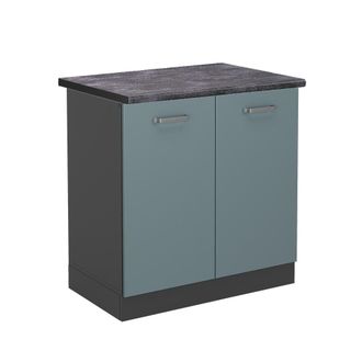 Vicco Armario Bajo Para Fregadero R-line, Gris Azulado, 80 Cm, Et Antracita