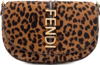 Fendi Cross Body Bags, female, Brown, Size: ONE SIZE Mini Crossbody Bag