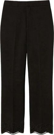 Twinset Cropped Broeken - Dames - Vrijetijds broeken - Zwart - S - Broeken
