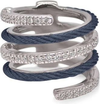 Al&oacute;r Womens Open Wrap Ring In Blueberry