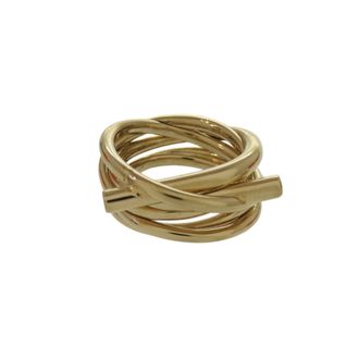 Ferragamo Gold Metal Band Ring (Pre-Owned)
