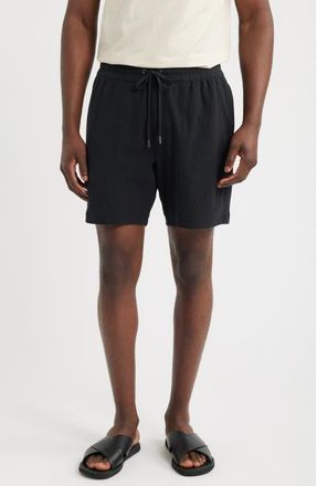 Nordstrom Seaport Knit Cotton Drawstring Shorts in Black at Nordstrom, Size Xxx-Large